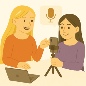 Ilustracja promująca indywidualne szkolenie 1:1 o Instagramie – nagrywanie i montaż reelsów, strategia treści i rozwój marki osobistej.